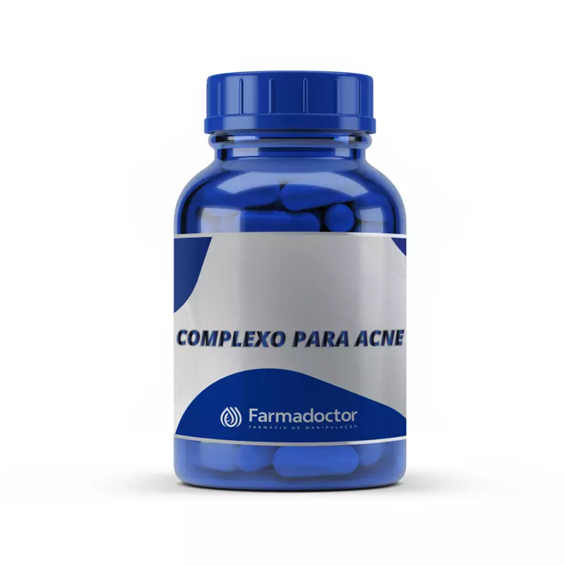 Complexo Antiacne com Vit A + Zinco + Nicotinamida + Probióticos 60 Cápsulas